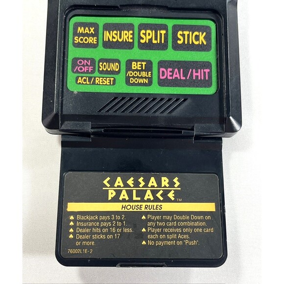 Vintage 1993 Tiger Caesars Palace Handheld Electronic Talking BlackJack Tested - Picture 3 of 8